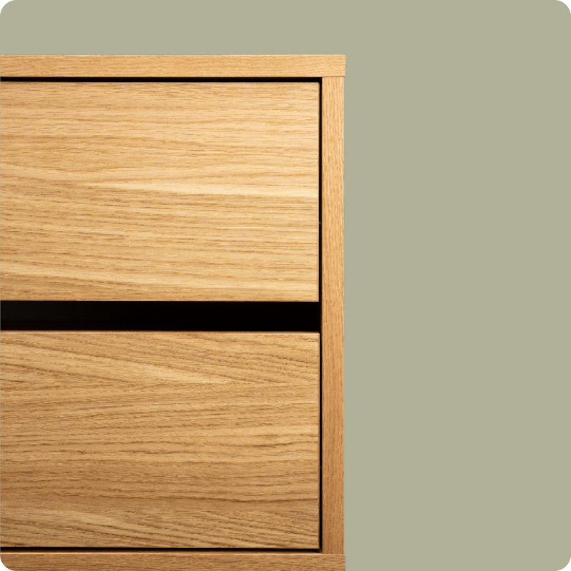 IL Walk-In Con cassa di cassetti - (2 ripiani + 1 cassettiera)