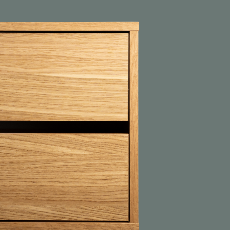Frame Walk-In Sistema di binari di 1 serie - (2 ripiani + 1 cassettiera)