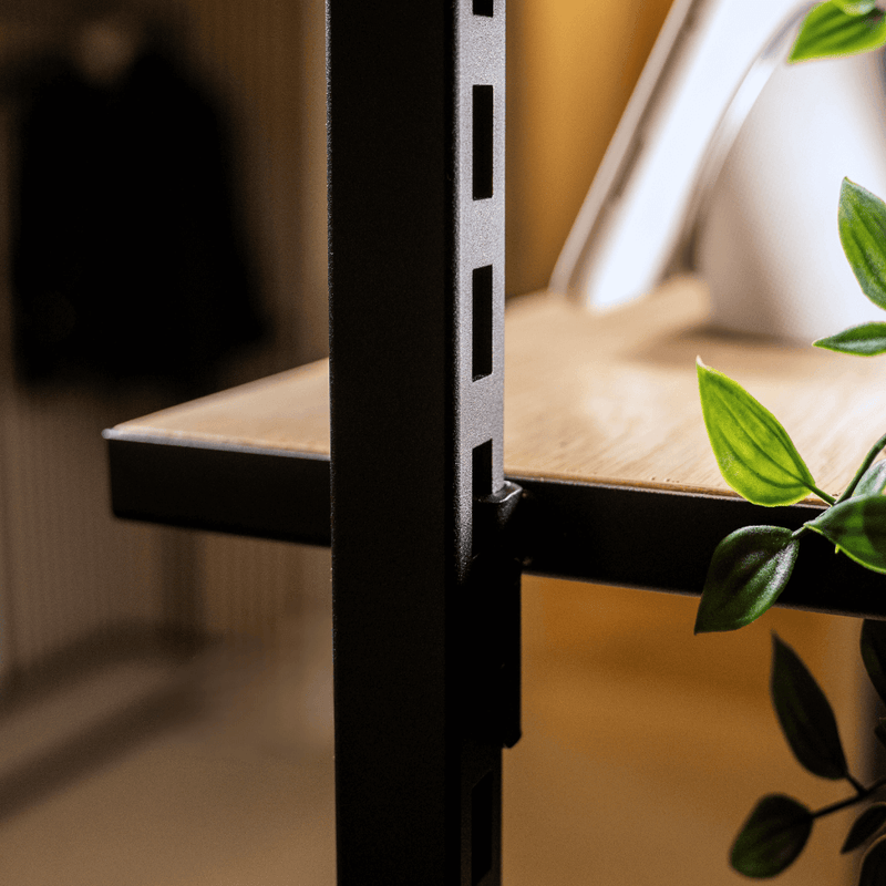 Frame Walk-In Sistema di binari di 1 serie - (2 ripiani + 1 cassettiera)