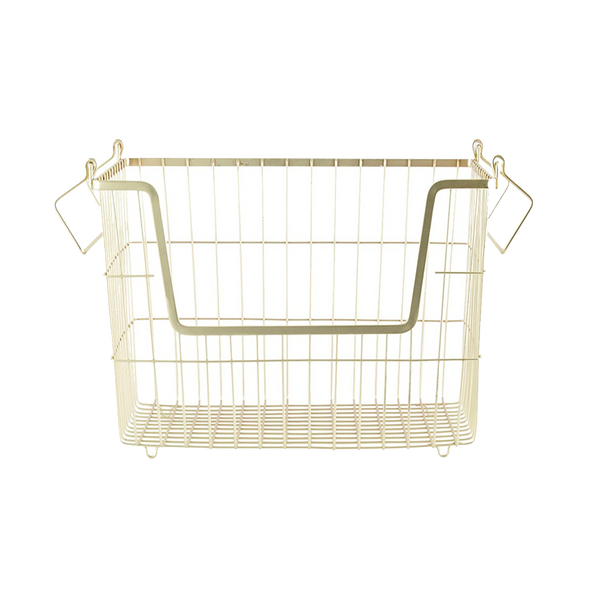 Matte golden basket for storing socks and underwear